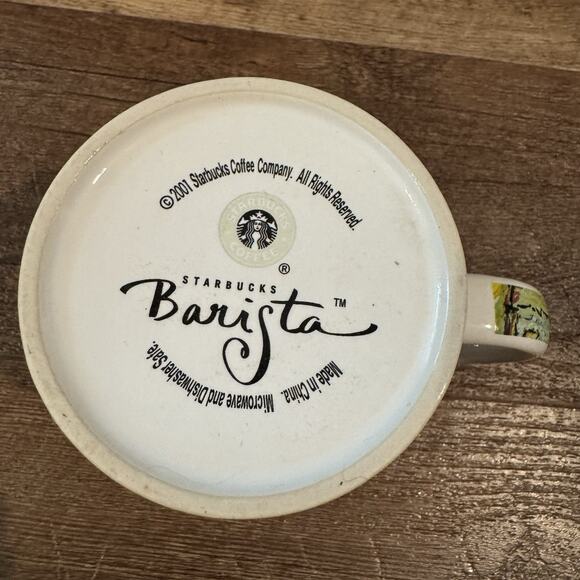 Starbucks Barista Inside Coffee Shop Vincent Van Gogh Mug 2001 Rare READ - Picture 6 of 6